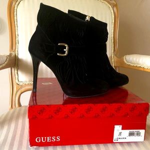 Guess black suede ankle boots